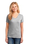 Port & Company LPC54V Ladies Core Cotton V-Neck Tee Front Thumbnail