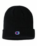 champion cs4003 cuff beanie with patch Front Thumbnail