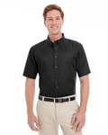 Harriton M582 Men's Foundation 100% Cotton Short-Sleeve Twill Shirt with Teflon™ Side Thumbnail