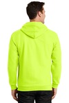 port & company pc90zh essential fleece full-zip hooded sweatshirt Back Thumbnail
