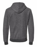 j america 8709 unisex flip side pullover hooded sweatshirt Back Thumbnail