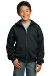 port & company pc90yzh youth core fleece full-zip hooded sweatshirt Front Thumbnail