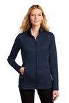 port authority l905 ladies collective striated fleece jacket Front Thumbnail
