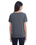 threadfast apparel 203fv ladies' triblend fleck short-sleeve v-neck t-shirt Back Thumbnail