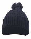 Pacific Headwear 643K Cable Knit Pom-Pom Beanie Front Thumbnail