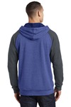 District DT196 Young Mens Lightweight Fleece Raglan Hoodie Back Thumbnail
