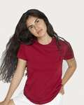 los angeles apparel 21002 usa-made women's fine jersey t-shirt Front Thumbnail