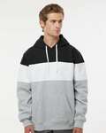 J America 8644 Men's Varsity Pullover Hooded Sweatshirt Front Thumbnail