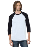 bayside ba9525 unisex 4.2 oz., triblend 3/4-sleeve raglan t-shirt Front Thumbnail