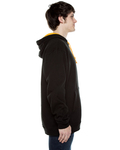 beimar f1023 unisex 10 oz. 80/20 poly/cotton contrast hood sweatshirt Side Thumbnail