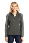 Port Authority L718 Ladies Active Colorblock Soft Shell Jacket Front Thumbnail