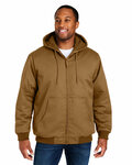 harriton m722t men's tall climabloc® heavyweight hooded full-zip jacket Front Thumbnail
