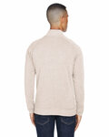 j america ja8869 adult triblend fleece quarter-zip Back Thumbnail