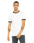 bella + canvas 3055c men's jersey short-sleeve ringer t-shirt Front Thumbnail
