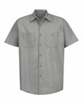 red kap sp24long long size, short sleeve industrial work shirt Front Thumbnail