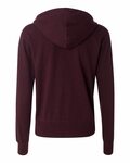 Independent Trading Co. PRM90HTZ Unisex Heathered French Terry Full-Zip Hooded Sweatshirt Back Thumbnail