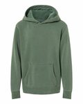 Independent Trading Co. PRM1500Y Youth Midweight Pigment-Dyed Hooded Sweatshirt Front Thumbnail