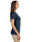devon & jones dp182w ladies' perfect fit™ shell t-shirt Side Thumbnail