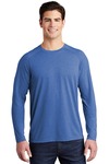 sport-tek st400ls posicharge ® long sleeve tri-blend wicking raglan tee Front Thumbnail