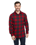 burnside b8212 woven plaid flannel with biased pocket Back Thumbnail