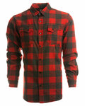 burnside b8219 men's snap-front flannel shirt Front Thumbnail