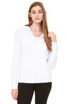 bella + canvas b7007 women's fleece full-zip raglan hoodie Front Thumbnail