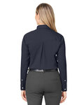 devon & jones dg505w crownlux performance® ladies' spencer poplin shirt Back Thumbnail