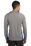 sport-tek st361ls long sleeve heather colorblock contender ™ tee Back Thumbnail