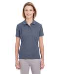 ultraclub uc100w women's heathered pique polo Front Thumbnail