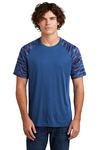 Sport-Tek ST376 Drift Camo Colorblock Tee Front Thumbnail