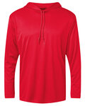 Badger Sport 4105 B Core L/S Hood Tee Front Thumbnail