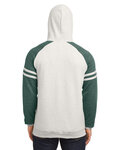 Jerzees 97CR Unisex NuBlend Varsity Color-Block Hooded Sweatshirt Back Thumbnail