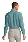 district dt6111 women's v.i.t. ™ fleece 1/2-zip Back Thumbnail