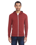 Threadfast Apparel 302Z Unisex Triblend Full-Zip Light Hoodie Front Thumbnail