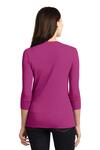 port authority lm1007 ladies concept stretch 3/4-sleeve scoop henley Back Thumbnail