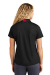 sport-tek lst655 ladies side blocked micropique sport-wick ® polo Back Thumbnail