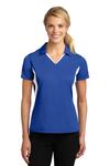 sport-tek lst655 ladies side blocked micropique sport-wick ® polo Front Thumbnail