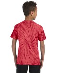 tie-dye cd101y youth 5.4 oz. 100% cotton spider t-shirt Back Thumbnail