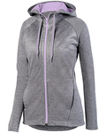 augusta sportswear 5558 ladies' zoe tonal heather full zip hoodie Front Thumbnail