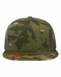 Yupoong 6006W Adult Classic Trucker with White Front Panel Cap Front Thumbnail