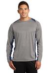 Sport-Tek ST361LS Long Sleeve Heather Colorblock Contender ™ Tee Front Thumbnail