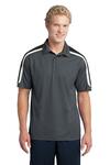 sport-tek st658 tricolor shoulder micropique sport-wick ® polo Front Thumbnail