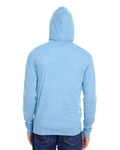 Threadfast Apparel 302Z Unisex Triblend Full-Zip Light Hoodie Back Thumbnail
