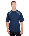 a4 n3001 men's spartan short sleeve color block crew neck t-shirt Front Thumbnail