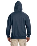 econscious ec5570 unisex heathered fleece pullover hooded sweatshirt Back Thumbnail