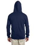 jerzees 993 adult 8 oz. nublend® fleece full-zip hooded sweatshirt Back Thumbnail