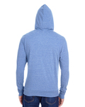 threadfast apparel 302z unisex triblend full-zip light hoodie Back Thumbnail
