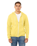 bella + canvas 3739 unisex sponge fleece full-zip hooded sweatshirt Front Thumbnail