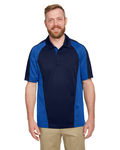 Harriton M385 Men's Advantage Snag Protection Plus IL Colorblock Polo Front Thumbnail