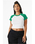 bella + canvas 1201 ladies' micro ribbed raglan baby tee Front Thumbnail